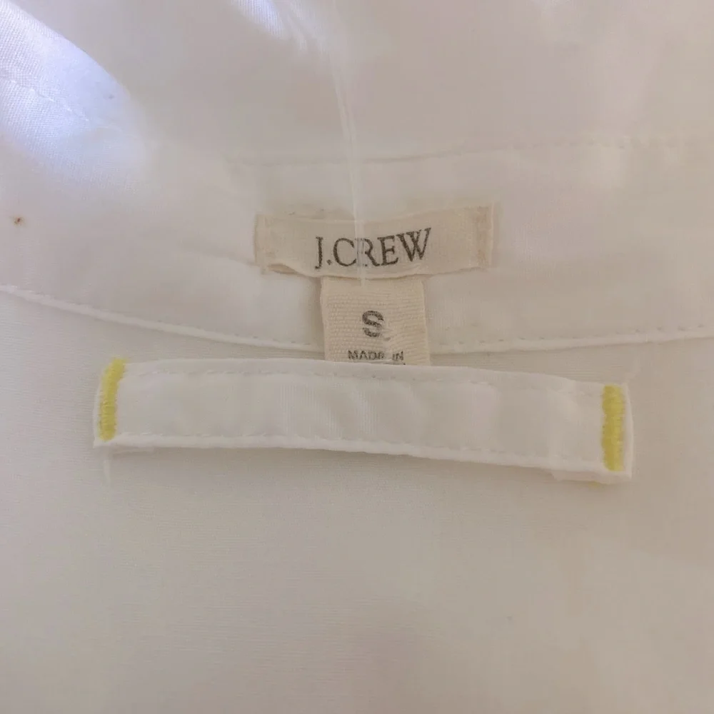J Crew Camp Tunic Shirt - S white , cotton , armpit to armpit -20 , L -25